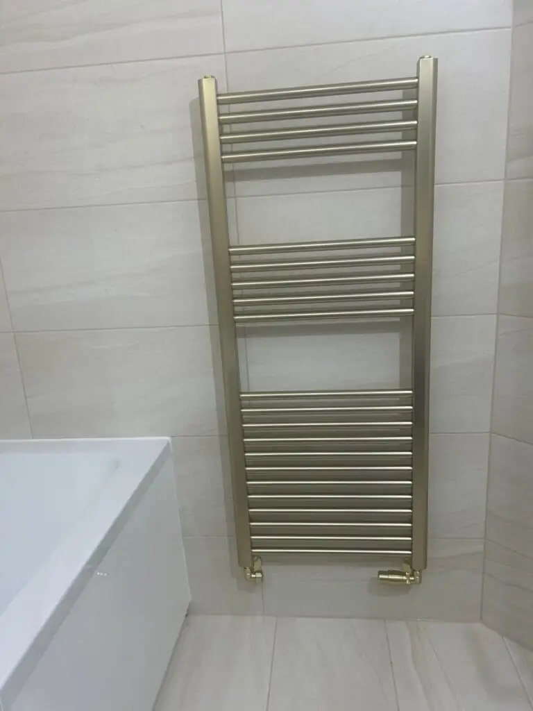 Bathroom towel radiator installation in Alloa - RCA