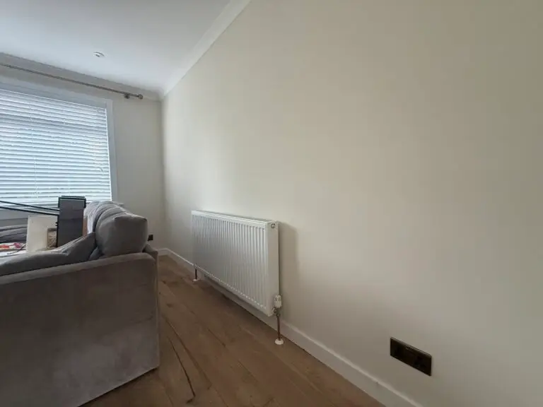 New radiator fitted as part of the wet central heating system
